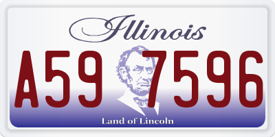 IL license plate A597596