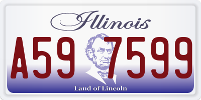 IL license plate A597599