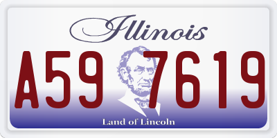 IL license plate A597619