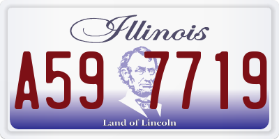 IL license plate A597719