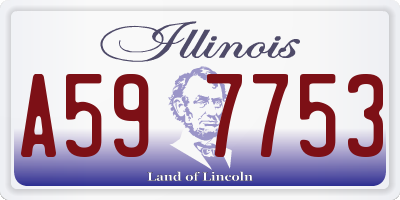 IL license plate A597753