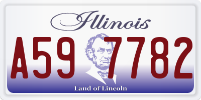 IL license plate A597782