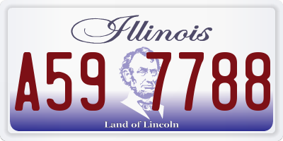 IL license plate A597788