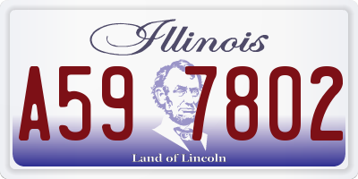 IL license plate A597802