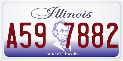IL license plate A597882