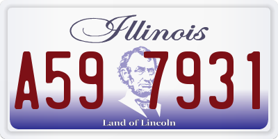 IL license plate A597931