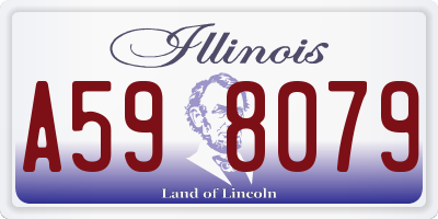 IL license plate A598079