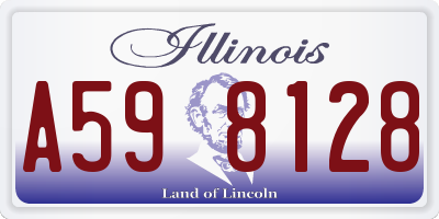 IL license plate A598128