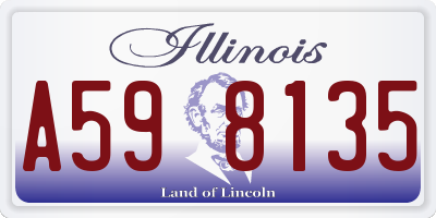 IL license plate A598135