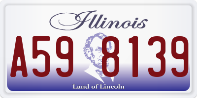 IL license plate A598139