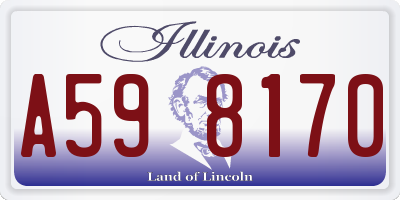 IL license plate A598170