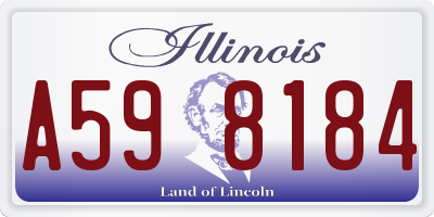 IL license plate A598184