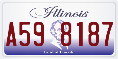 IL license plate A598187