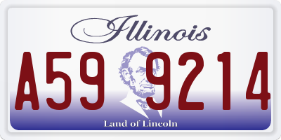 IL license plate A599214