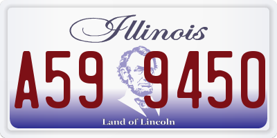 IL license plate A599450