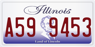 IL license plate A599453
