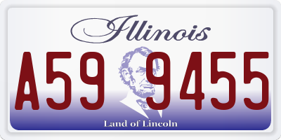 IL license plate A599455