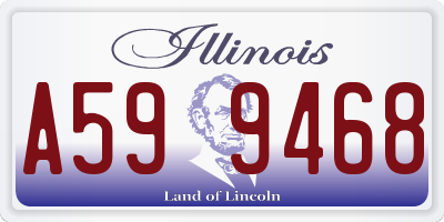 IL license plate A599468