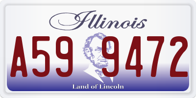 IL license plate A599472