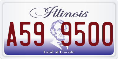 IL license plate A599500