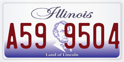 IL license plate A599504