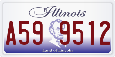 IL license plate A599512