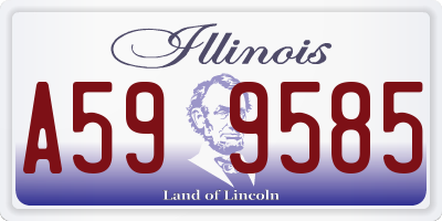 IL license plate A599585