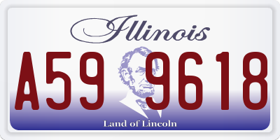 IL license plate A599618