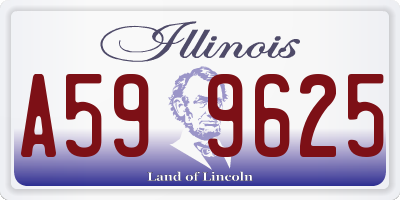 IL license plate A599625