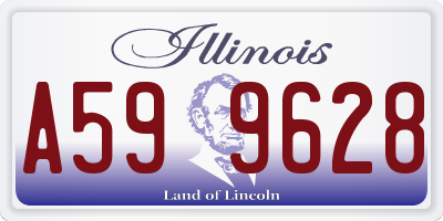 IL license plate A599628