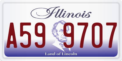 IL license plate A599707