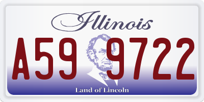 IL license plate A599722
