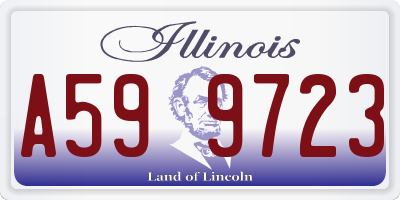 IL license plate A599723