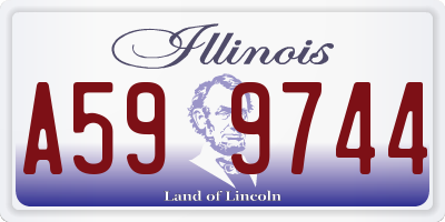IL license plate A599744