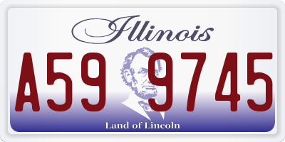 IL license plate A599745