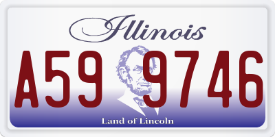 IL license plate A599746
