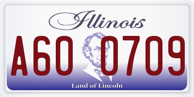 IL license plate A600709