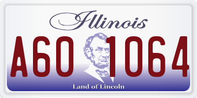 IL license plate A601064
