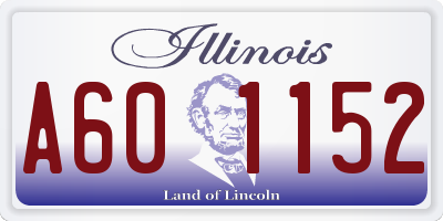 IL license plate A601152
