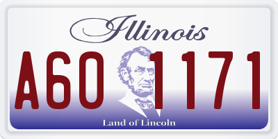 IL license plate A601171