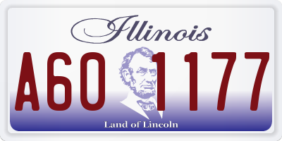 IL license plate A601177