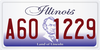 IL license plate A601229