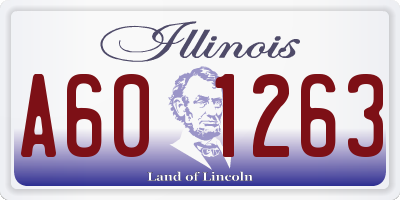 IL license plate A601263