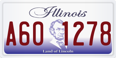 IL license plate A601278