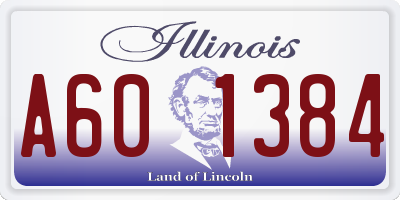IL license plate A601384