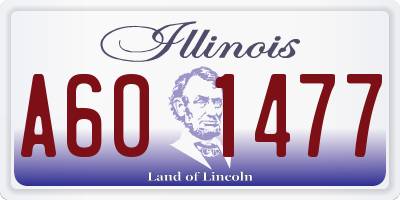 IL license plate A601477