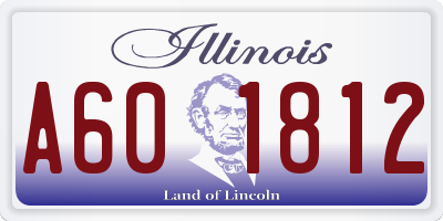 IL license plate A601812