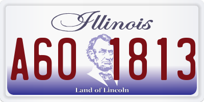 IL license plate A601813