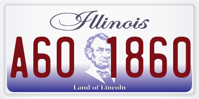 IL license plate A601860