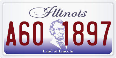 IL license plate A601897